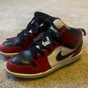 Kids Red and Black Nike Jordans
